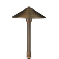 Max Spread 12V Brass Mini Path Light (15" Tall, 9" Shade), Bronze