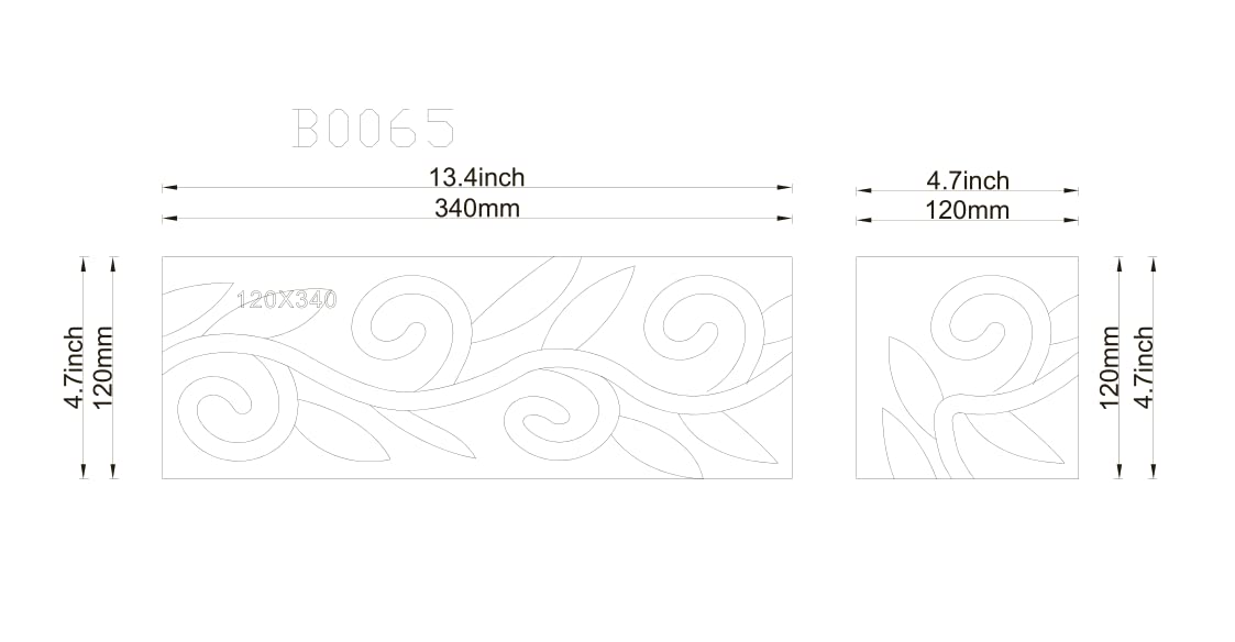 Garden Onyx 4.7x13.4 Marble Mosaic Border Listello Tile Polished Kitchen Bath Wall Floor Backsplash Shower (1 piece)