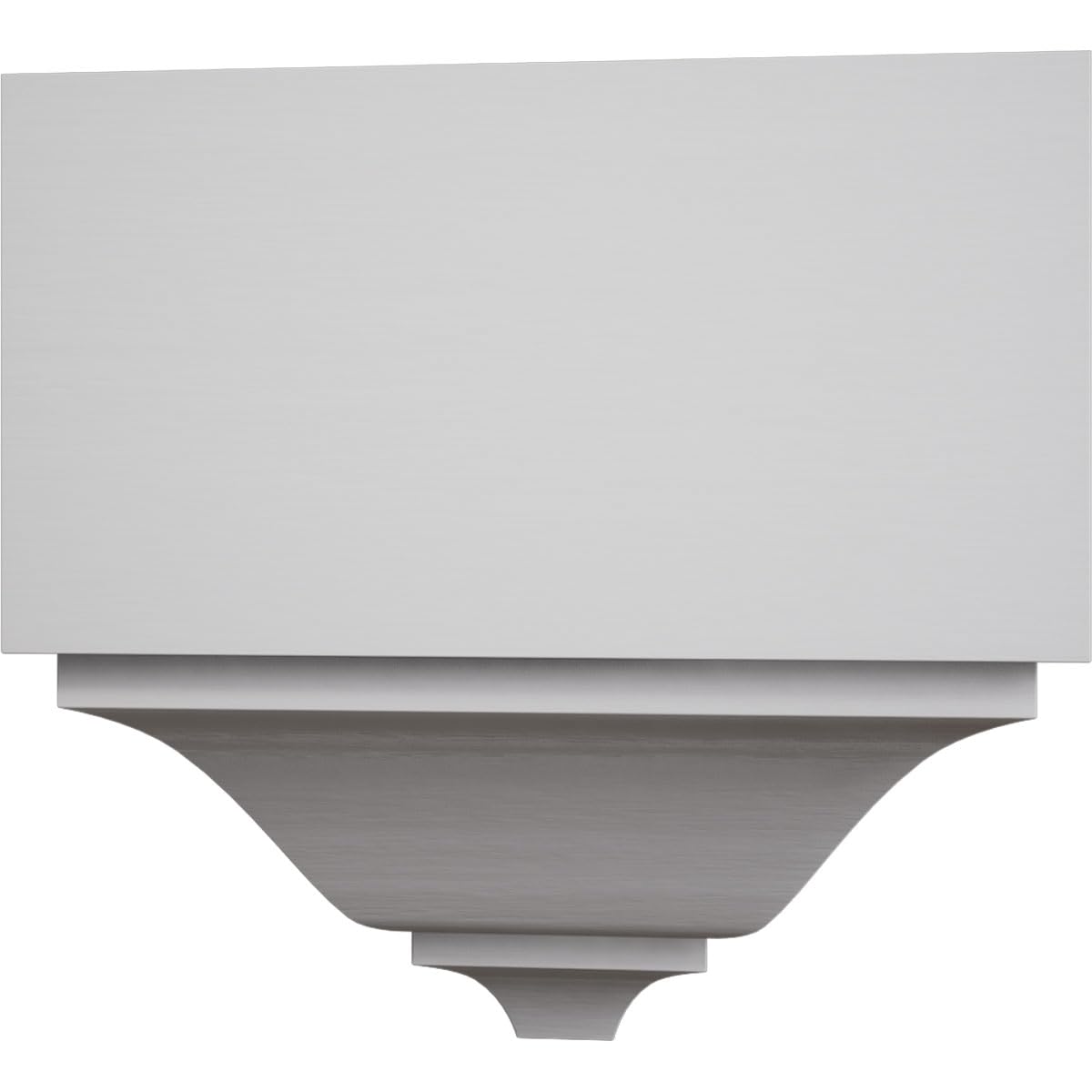 2 3/4"P x 5 5/8"H x 5 1/2"W Solid Paint Grade Wood Outside Crown Moulding Block for Profiles up to 3"H x 2