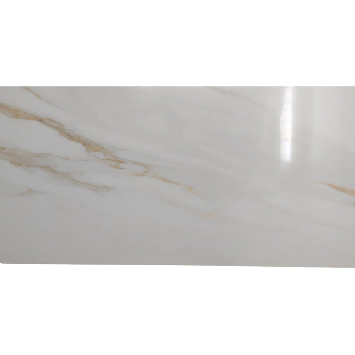 TRCD-CLG-Gloss Siena White Greyish Oro Gold Brownish 12x24 Calacatta Marble Look Porcelain Gloss Shiny Floor Wall