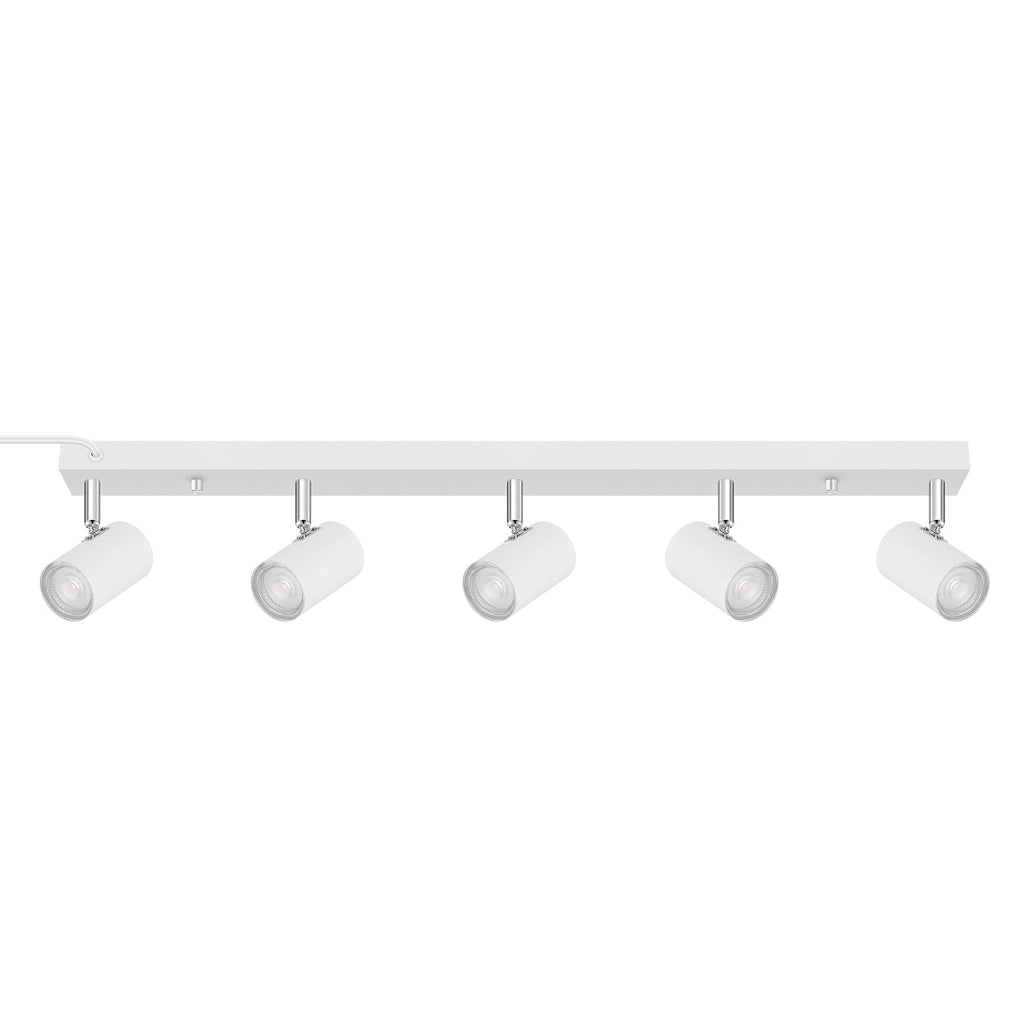 LED Plug-in Track Light Kit, Matte White, 5-Light