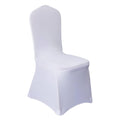 100 Pcs White Washable Removable Universal for Wedding Party Dining Banquet Polyester Spandex Stretch Slipcovers