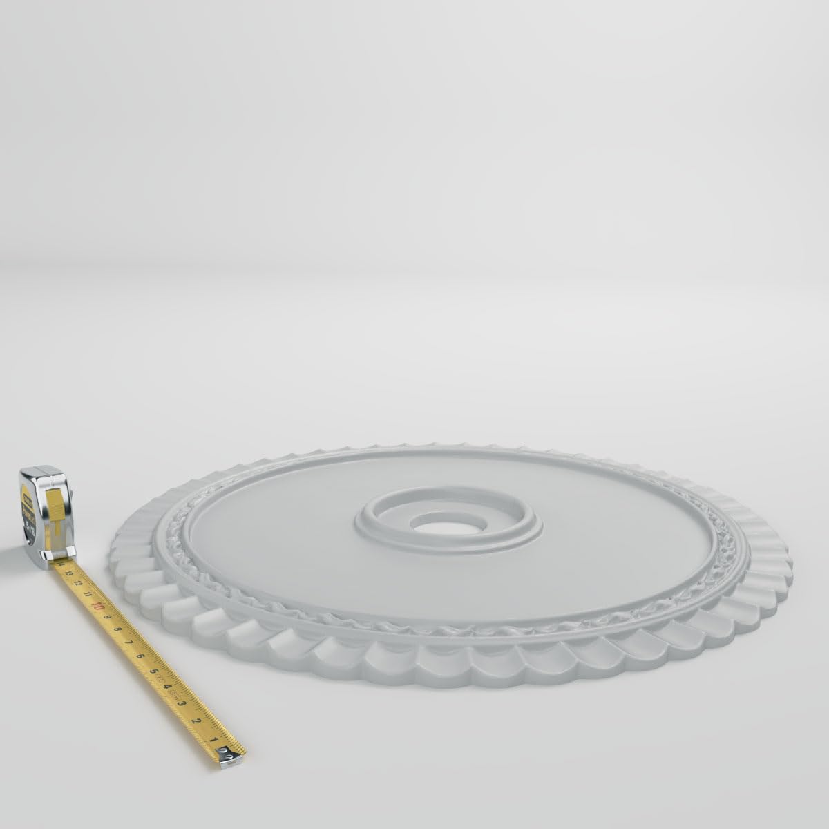 Blake Ceiling Medallion, 23 5/8"OD x 1"P, Factory Primed