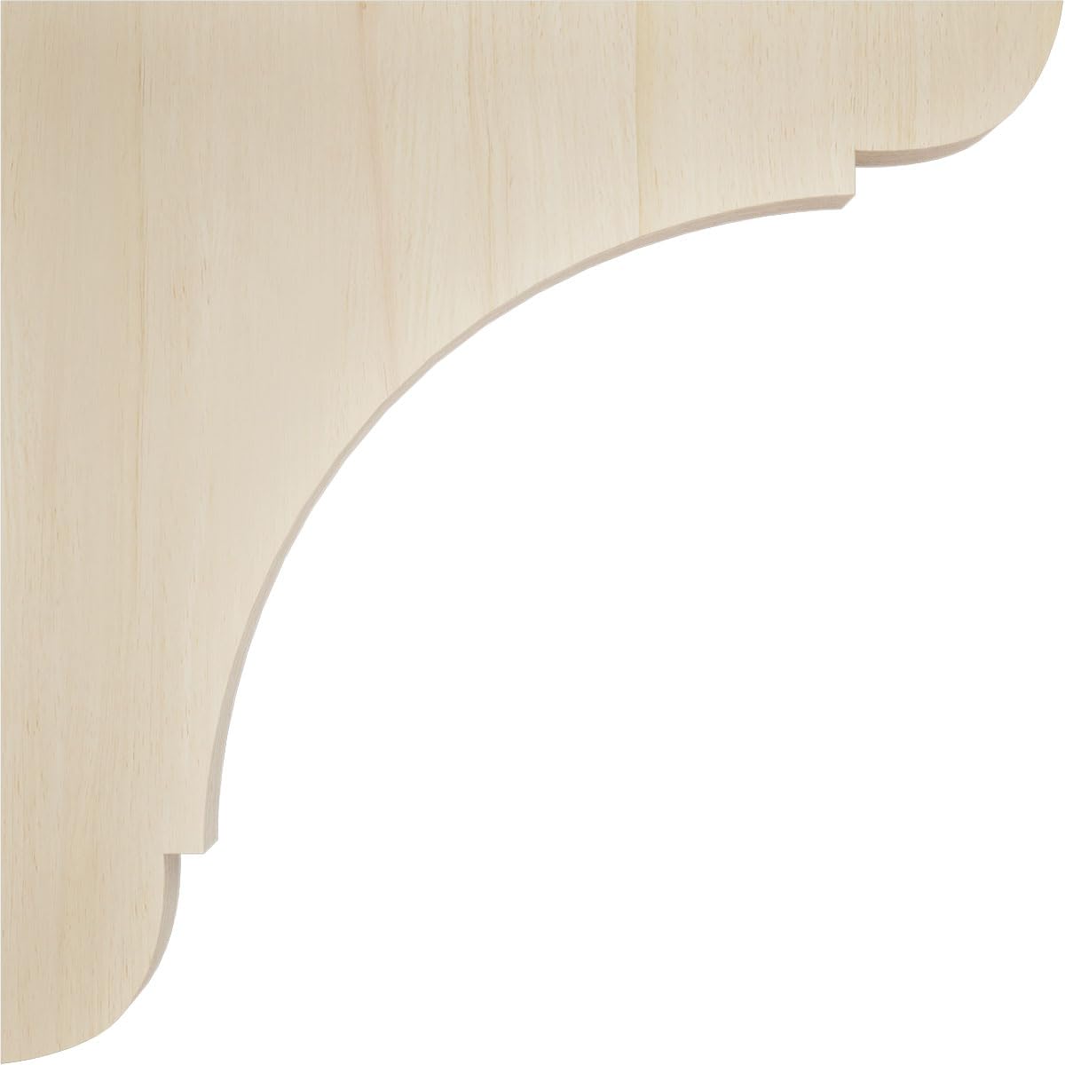 Large Olympic Wood Wood Brackets, 1 3/4"W x 10"D x 10"H , Rubberwood