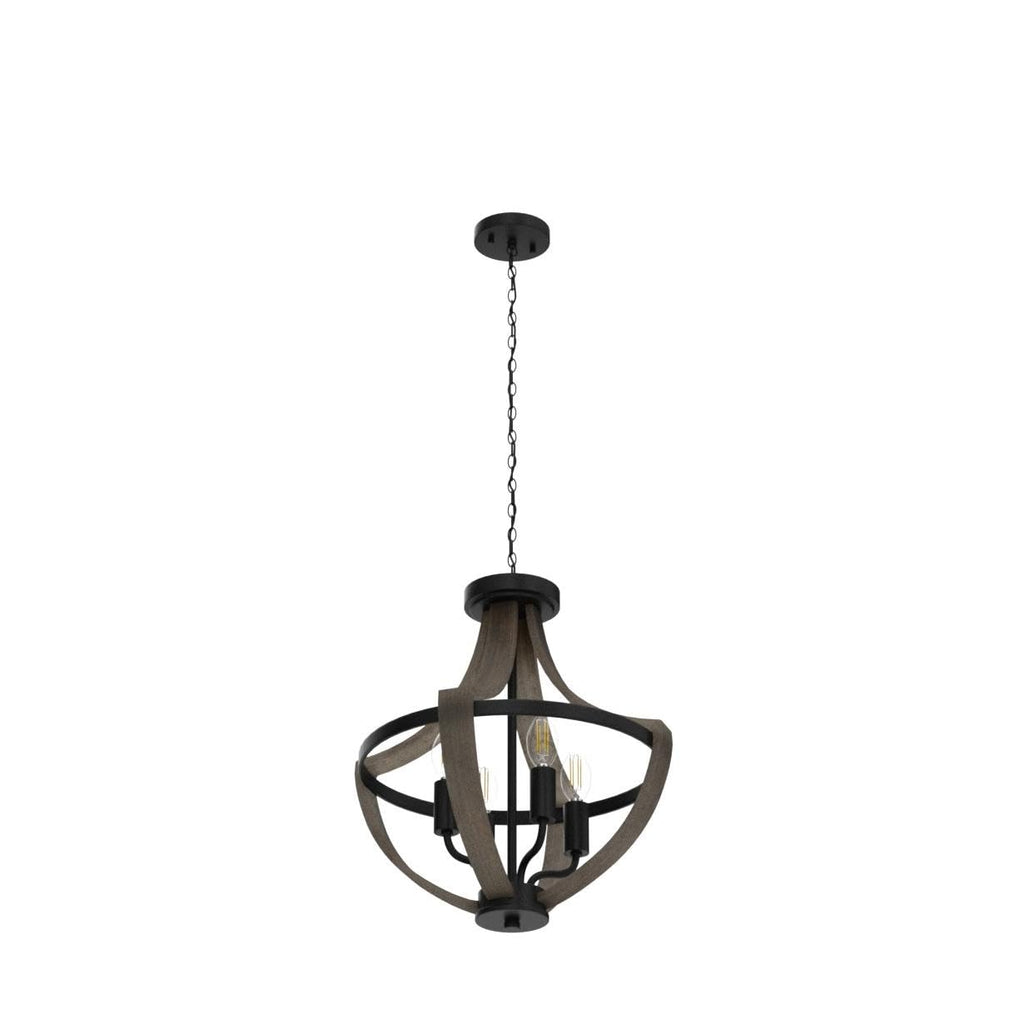 13.1" Modern Farmhouse Hanging Pendant Lighting, 4-Light Rustic Interior Flush Mount Ceiling Light Fixture, Vintage