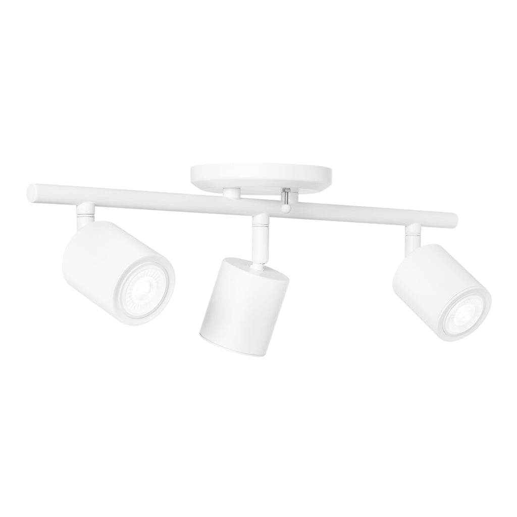 Track Lighting Kit, Dimmable, GU10 MR16 LED Bulbs Included, 500 Lumens, Soft White, Adjustable Heads, 19.9L x