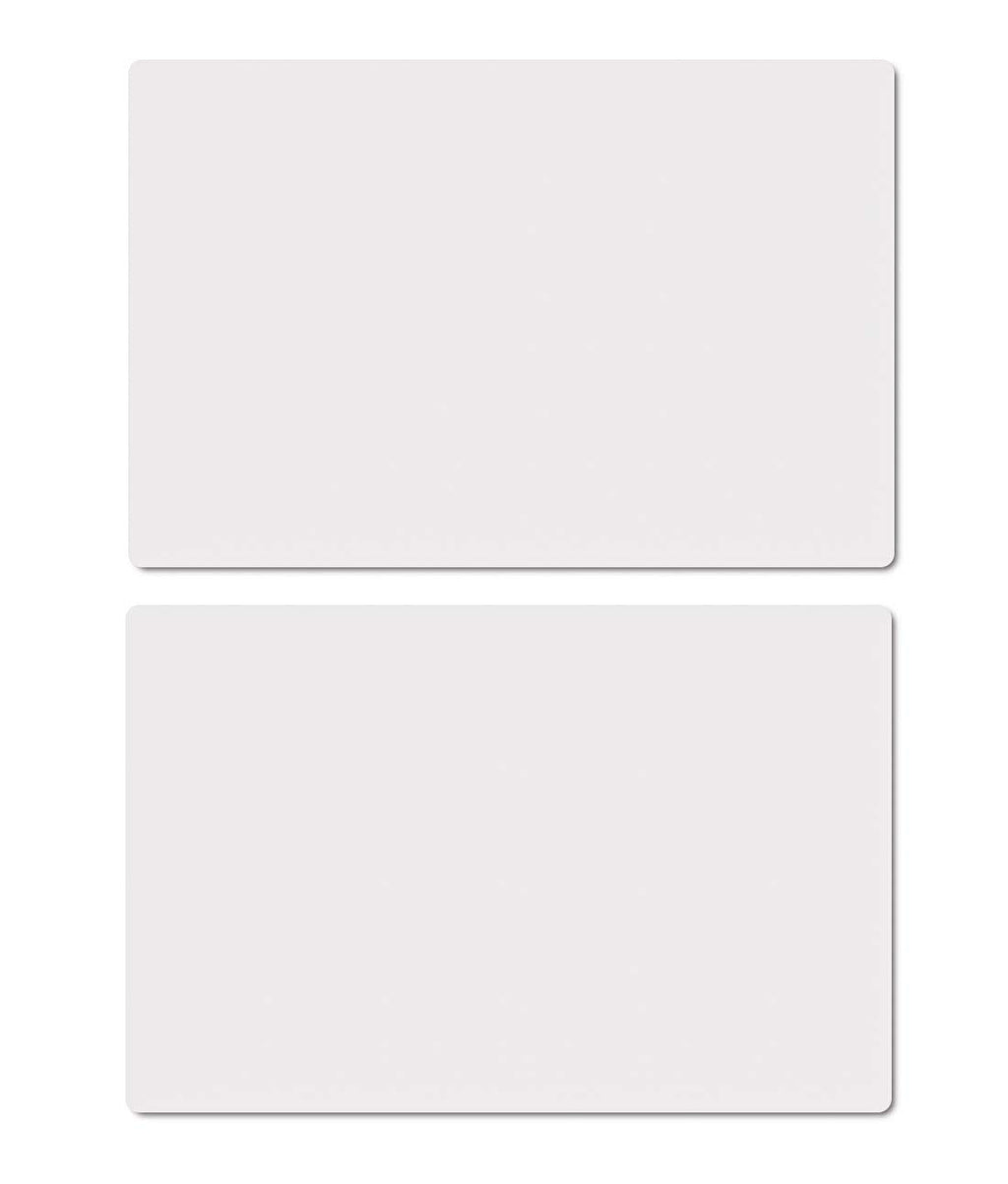 23.6'' by 15.7''Flexible Silicone Placemat Non Slip Waterproof Heat Resistant Dinner Table Transparent with Fog 2 PCS