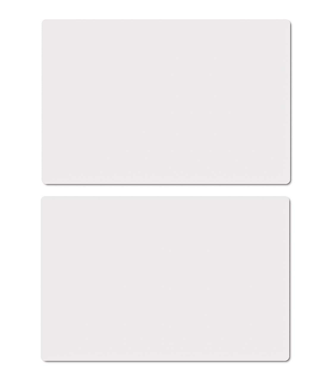 23.6'' by 15.7''Flexible Silicone Placemat Non Slip Waterproof Heat Resistant Dinner Table Transparent with Fog 2 PCS