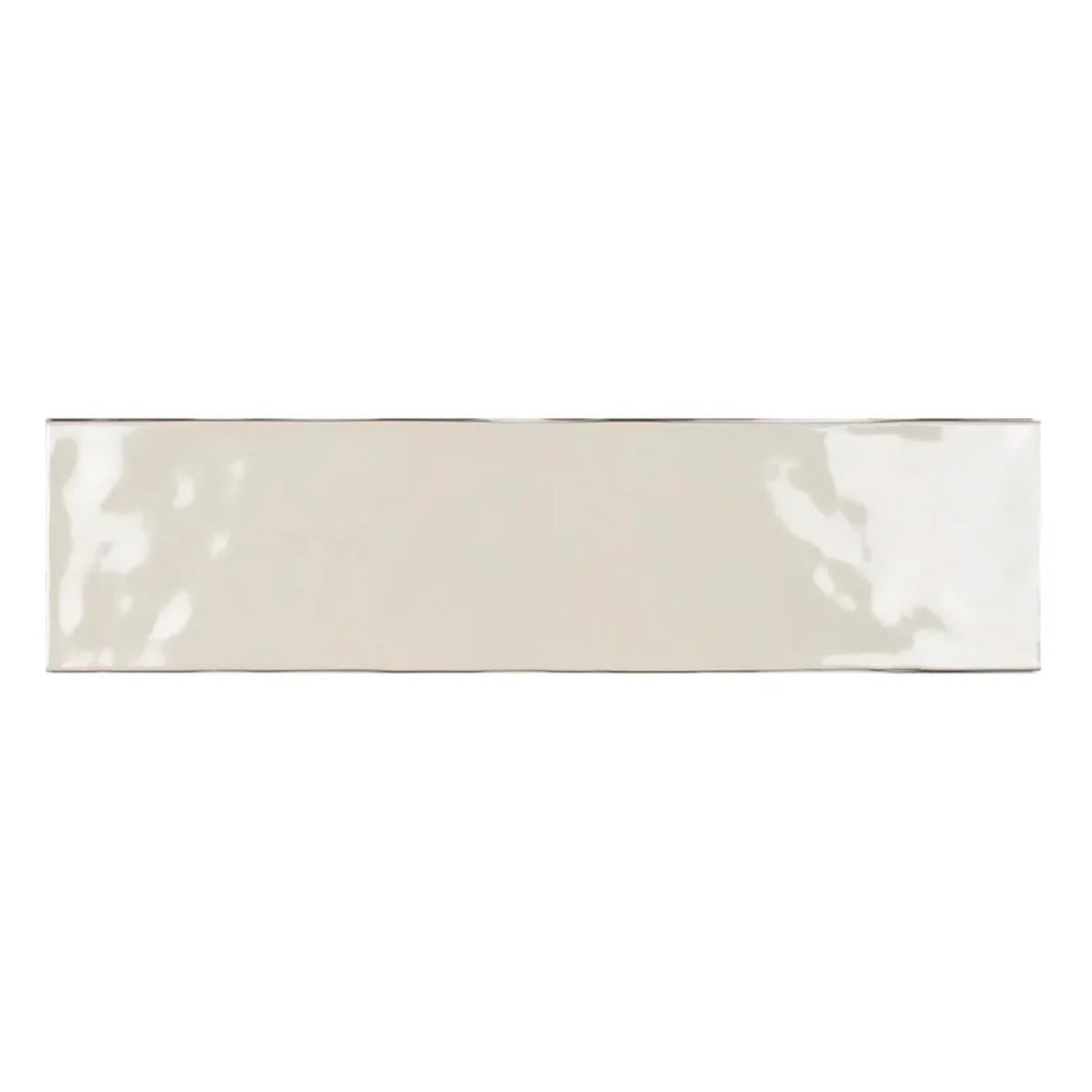 Glossy Biscuit Ceramic Subway Tile 3x12, Handmade Look Wall Tile, Rustic Artisan Zellige Style Backsplash Bathroom