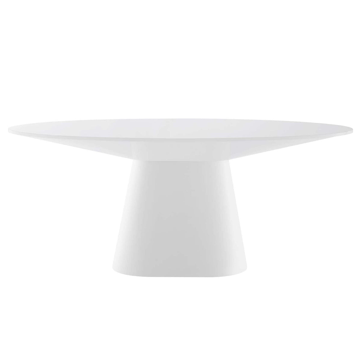 Provision 75" Oval MDF Wood Dining Table in White