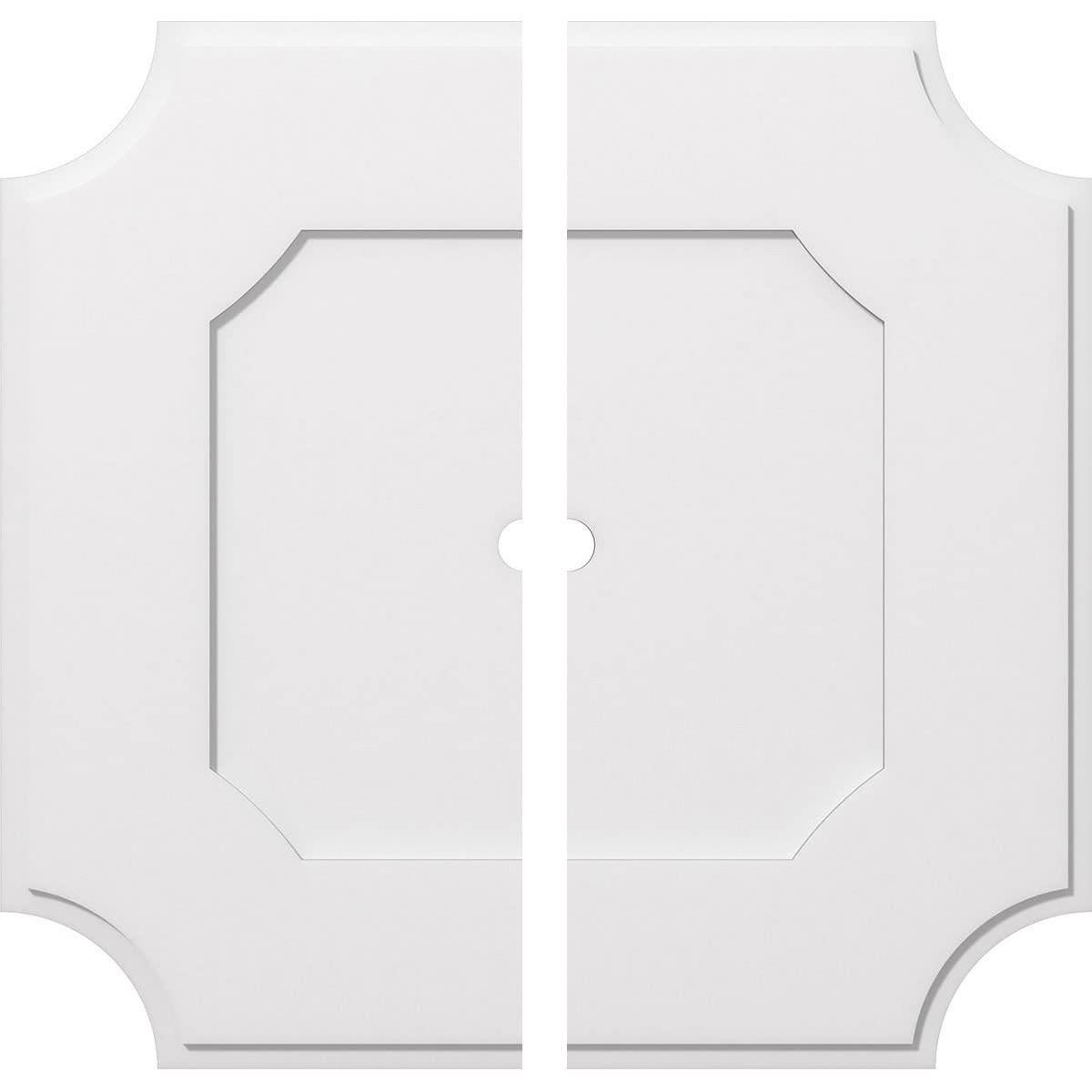 02000 Architectural Grade PVC Contemporary, Two Piece Urethane Ceiling Medallions 40"OD x 2"ID x 24"C