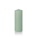 3" x 8" Sage Round Pillar Candles - 3 per Pack