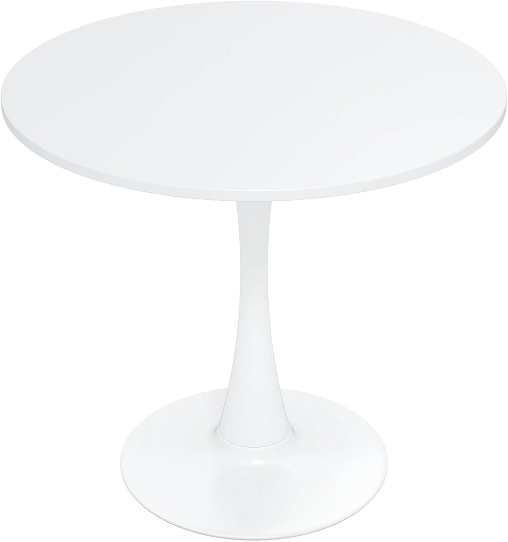 Inspired Saarinen Style Tulip Round Pedestal Dining Table — White, 32″ Round