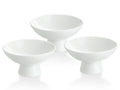 8oz Small Porcelain Footed Bowls, 5" White Pedestal Bowls for Nuts, Desserts, Ice Cream, Creme Brulee and Pudding