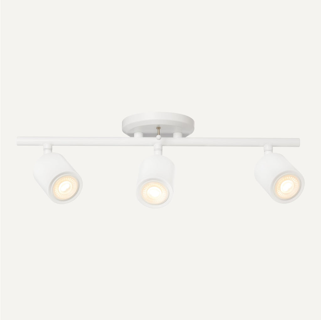 Track Lighting Kit, Dimmable, GU10 MR16 LED Bulbs Included, 500 Lumens, Soft White, Adjustable Heads, 19.9L x