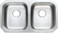Envy 32 Inch Undermount 50/50 Double Bowl 16 Gauge Stainless Steel Kitchen Sink, 83742