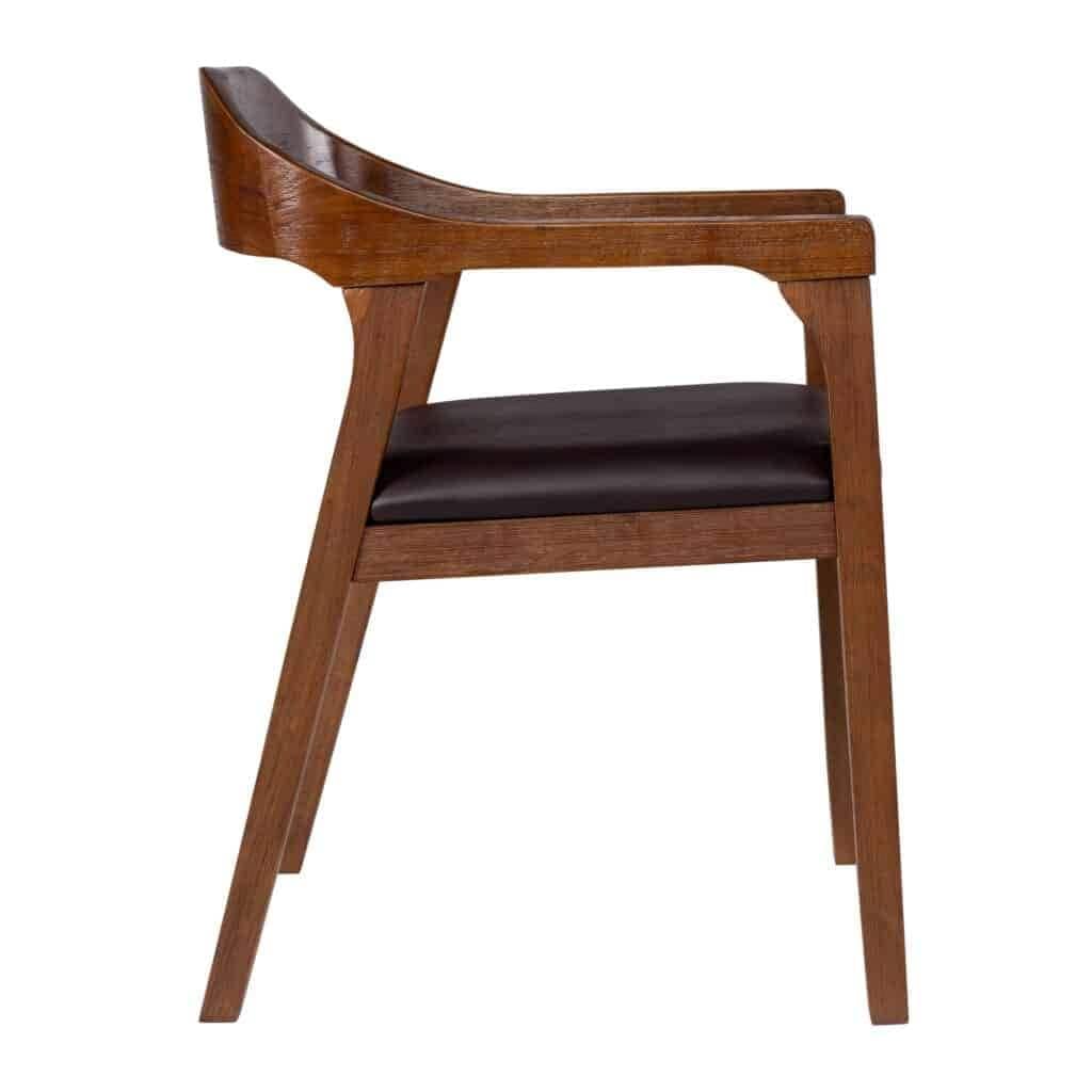Inspired Bertoia Style Rasmus Dining Armchairs - Set of 2 - Chestnut Wire-Brush Finish