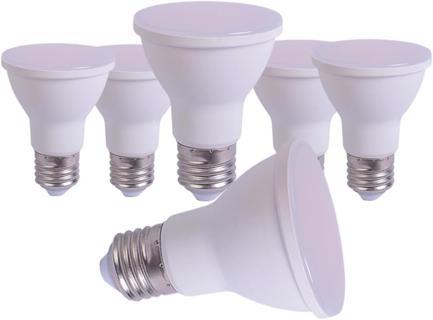 PAR20 E27 120V Dimmable 7W 2700K Warm White led Bulb Equivalent to 60W 70W Halogen Bulb (2700K Warm White)
