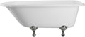 Heritage 54 Inch Cast Iron Clawfoot Tub and Shower Package - White/Chrome Feet & Fixtures