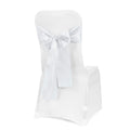 50 PCS Satin Chair Sashes Bows for Wedding Reception- Universal Chair Cover Back Tie Supplies for Banquet, Party