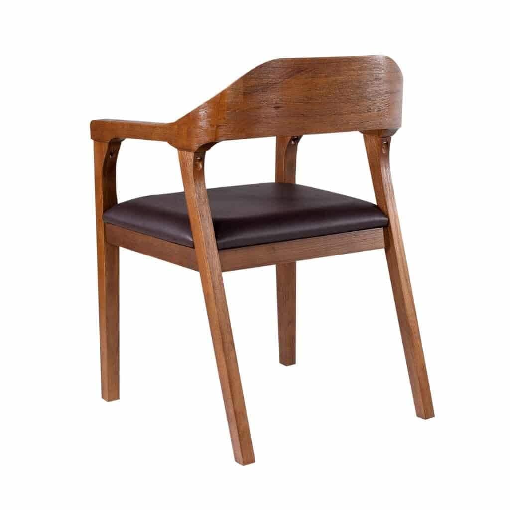 Inspired Bertoia Style Rasmus Dining Armchairs - Set of 2 - Chestnut Wire-Brush Finish