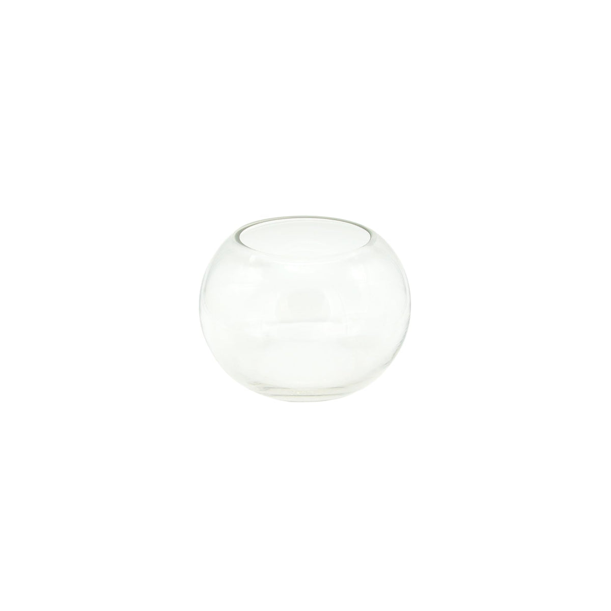 WGV Bowl Glass Vase, Diameter 5.1", Height 3.75", Open Width 3", (Multiple Sizes Choices) Clear Bubble Planter