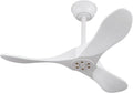 36" White Indoor/Outdoor Ceiling Fan with Remote, No Light