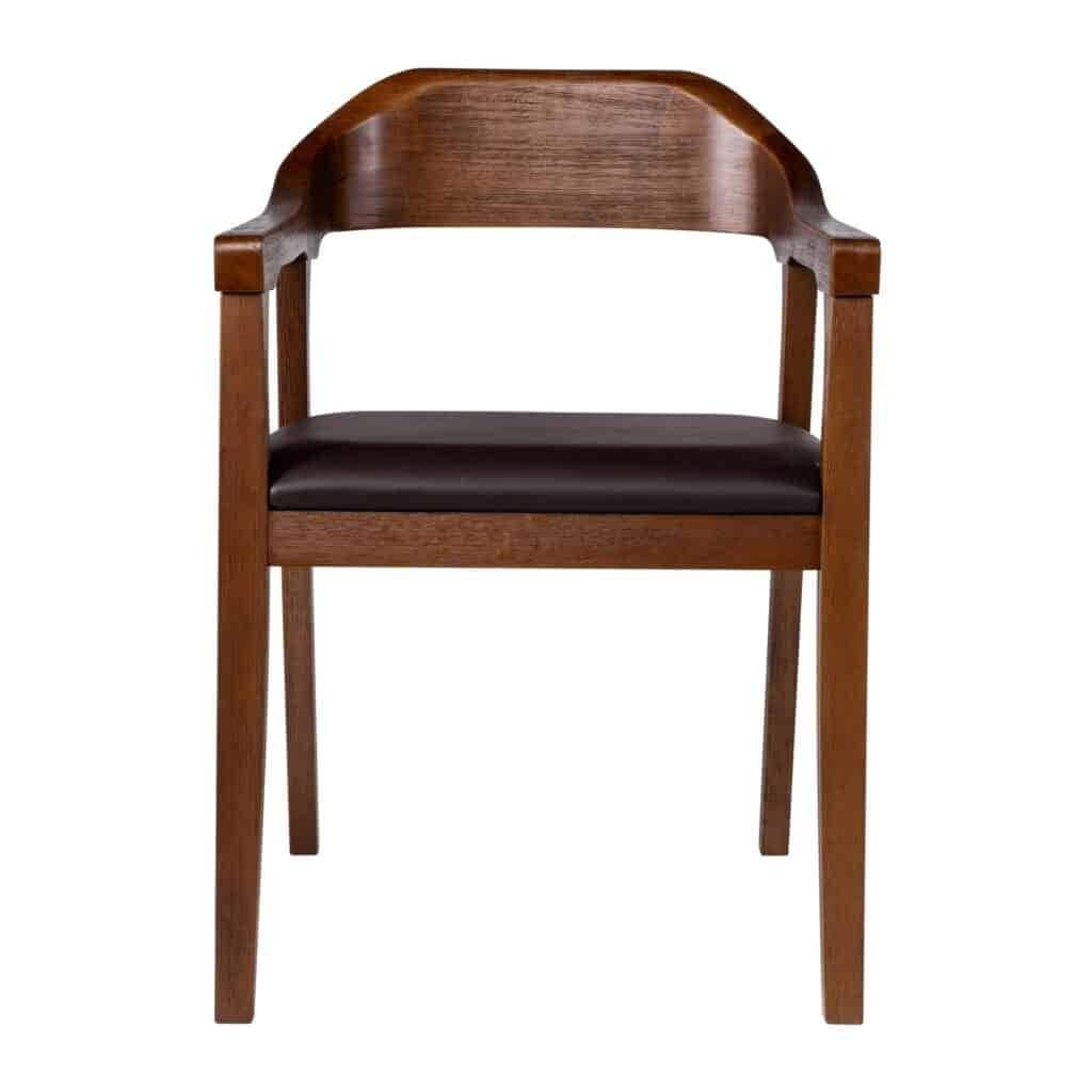 Inspired Bertoia Style Rasmus Dining Armchairs - Set of 2 - Chestnut Wire-Brush Finish