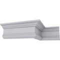 Holmdel Traditional Smooth Crown Moulding, 4"H x 2 1/4"P x 4 1/2"F x 94 1/2"L, Factory Primed (2-Pack)