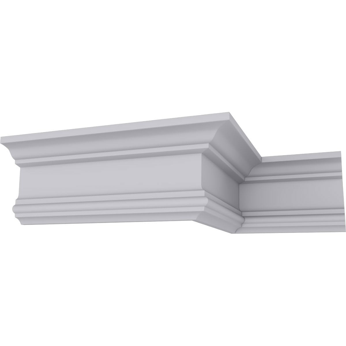 Holmdel Traditional Smooth Crown Moulding, 4"H x 2 1/4"P x 4 1/2"F x 94 1/2"L, Factory Primed (2-Pack)