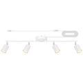 Plug in Track Lighting LED, Track Lighting Fixtures Ceiling, White 4-Light Kitchen Light Kit, Plug in Wall Light