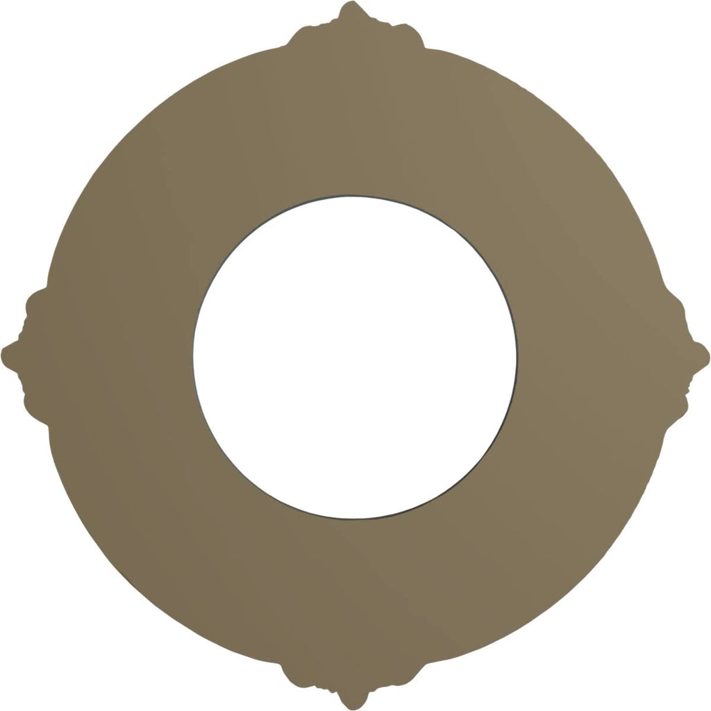 9" x 4-1/8" x 5/8" Benson Ceiling Medallion, Bronze Blue Patina