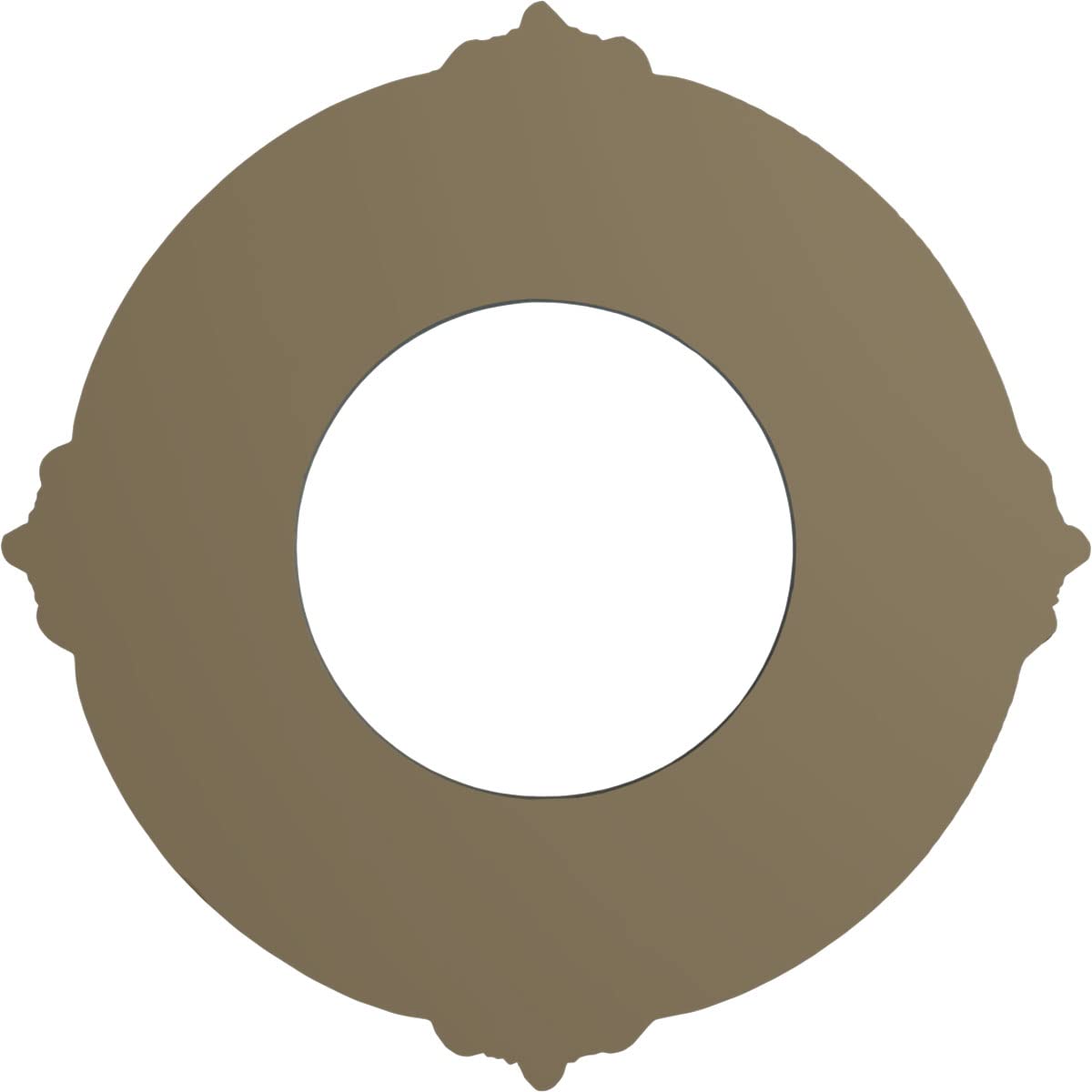 9" x 4-1/8" x 5/8" Benson Ceiling Medallion, Bronze Blue Patina