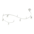 6 GU10 Spot Lights White Flexible Complete Curved Track Light Kit Bendable