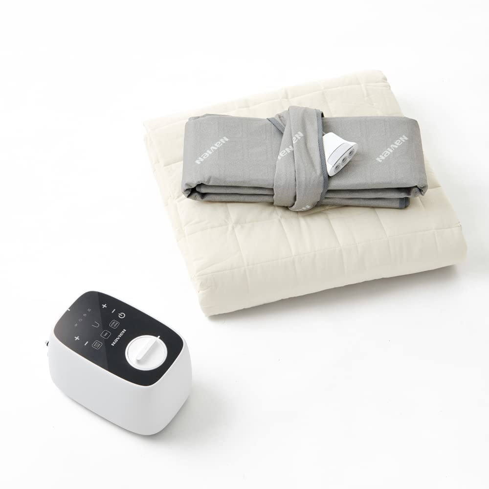 EQM350 Water Heated Mattress Pad Queen Size, Fast Heating Water Bed Warmer, Dual-Zone Temp Control, Low EMF, Water