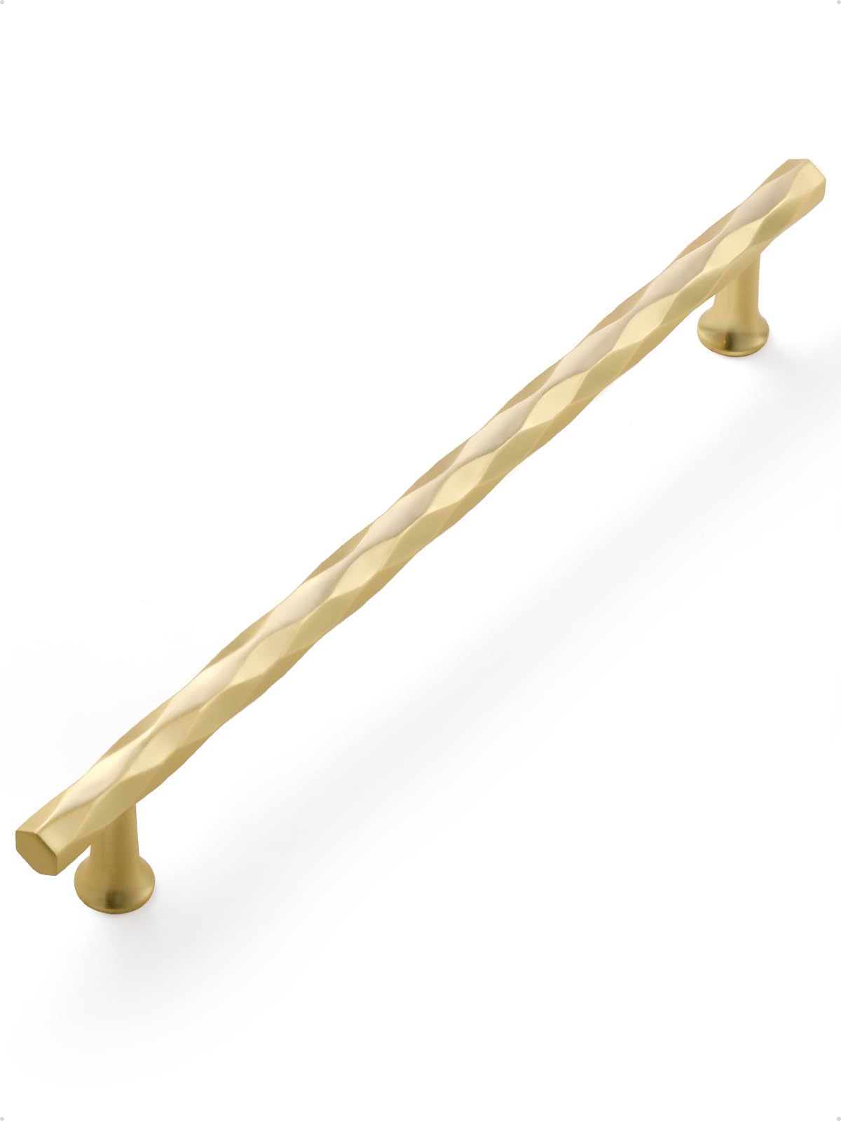Cabinet Pulls Brushed Gold 7.56" Hole Center 5 Pack Hammered