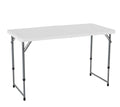 Fold-in-Half Adjustable Folding Table, 4 Foot
