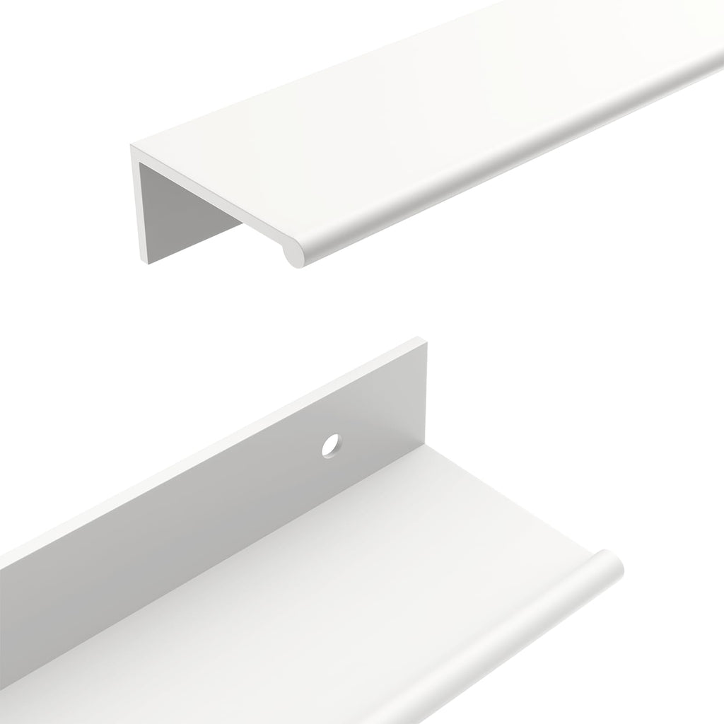 10 Pack 3in White Finger Edge Pulls Kitchen Drawer Handles