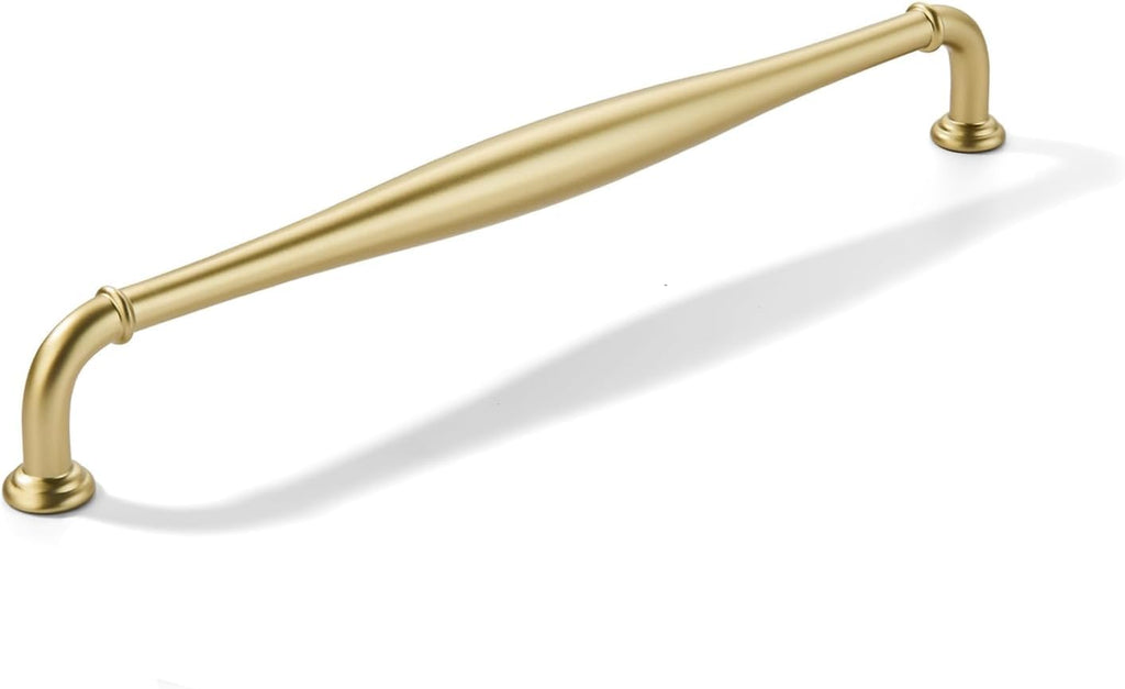 12inch(305mm) Hole Center Appliance Pulls Brushed Brass Cabinet Pulls Solid Heavy-Duty Satin Brass Tradition