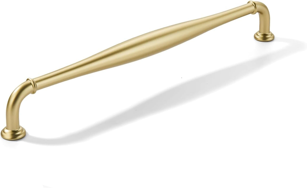 12inch(305mm) Hole Center Appliance Pulls Brushed Brass Cabinet Pulls Solid Heavy-Duty Satin Brass Tradition
