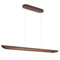 71" Wood Linear Pendant Light, Dimmable Kitchen Island Lighting with Remote, 40W LED Island Lights, Adjustable