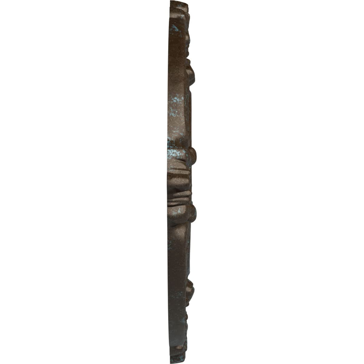 9" x 4-1/8" x 5/8" Benson Ceiling Medallion, Bronze Blue Patina