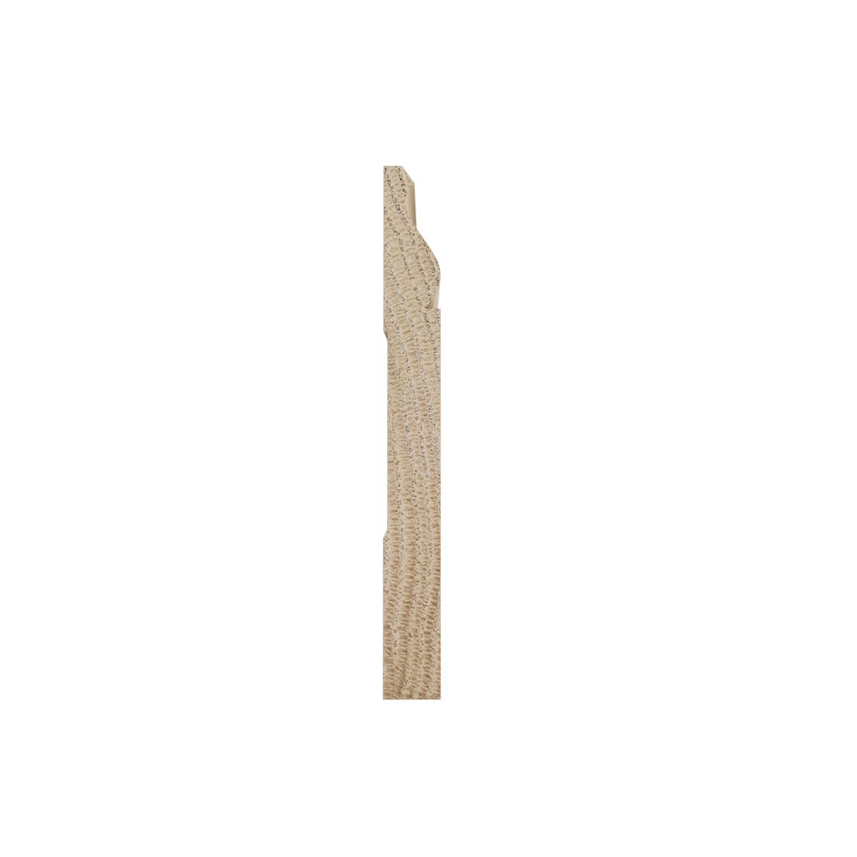Baseboard Solid Hardwood Moulding, 9/16"D x 5 1/4"W x 96"L, Stain Grade White Oak