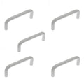 White 5 Pack Cabinet or Drawer 3" cc Wire Pull Handle 34242