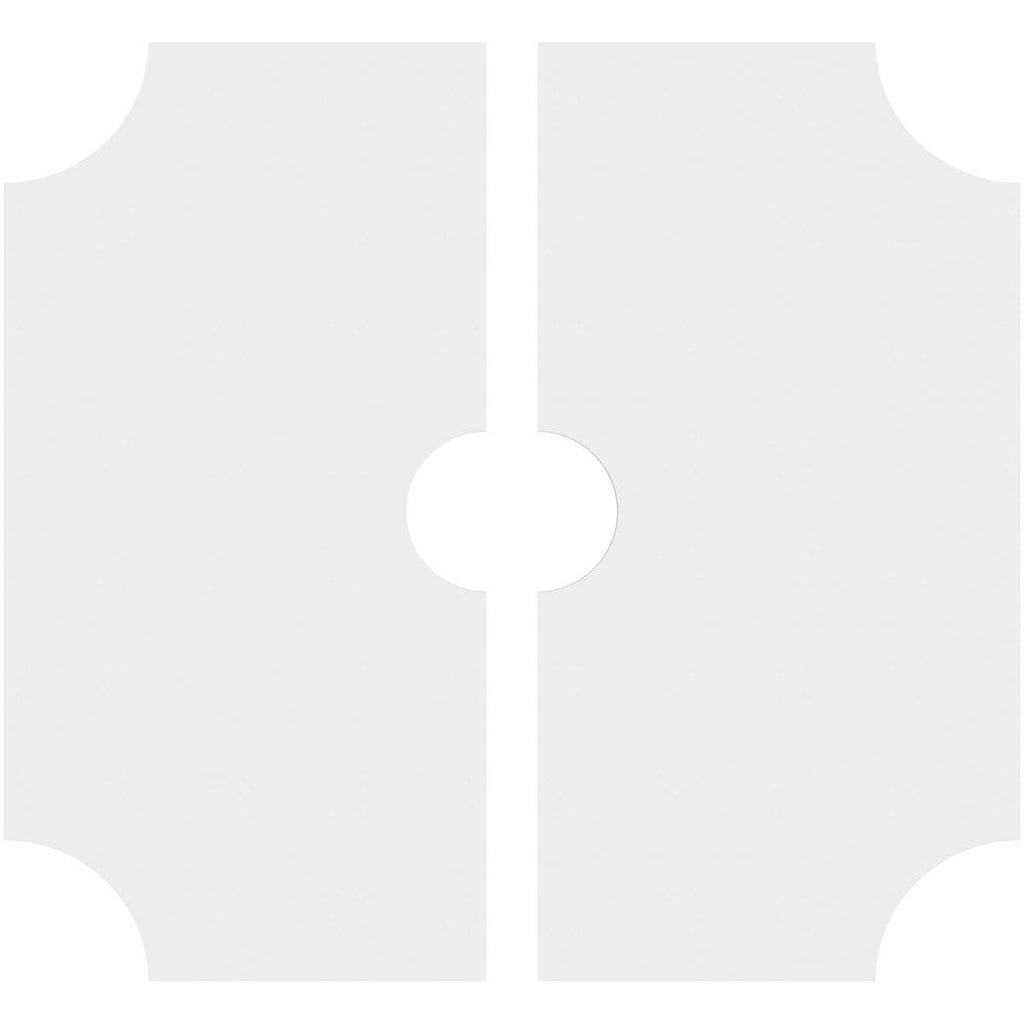 03000 Architectural Grade PVC Contemporary, Two Piece Urethane Ceiling Medallions 18"OD x 3"ID x 10