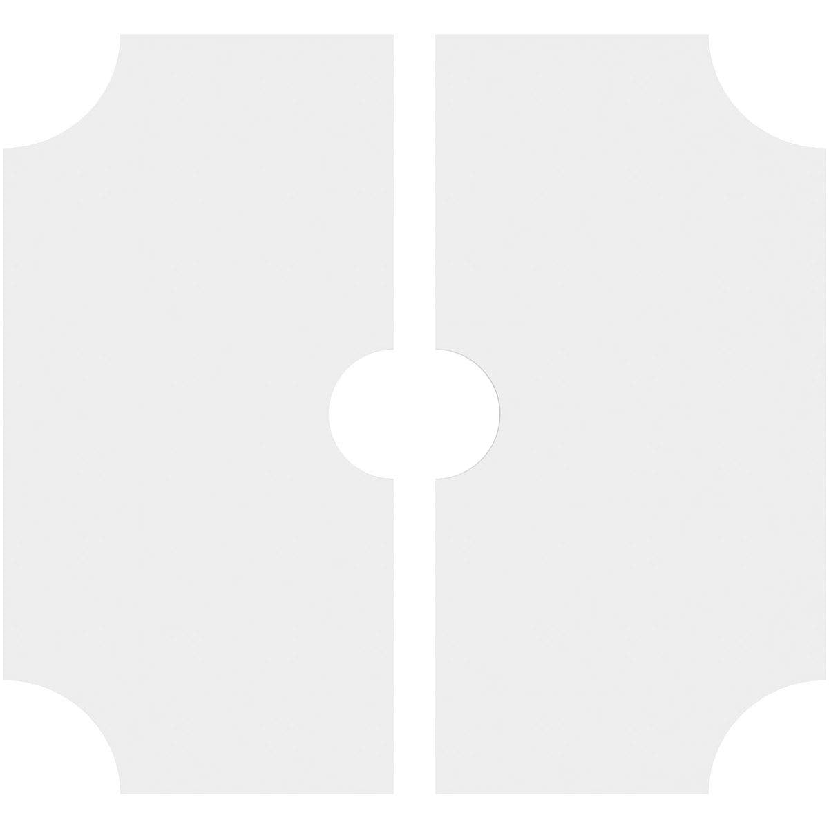 03000 Architectural Grade PVC Contemporary, Two Piece Urethane Ceiling Medallions 18"OD x 3"ID x 10