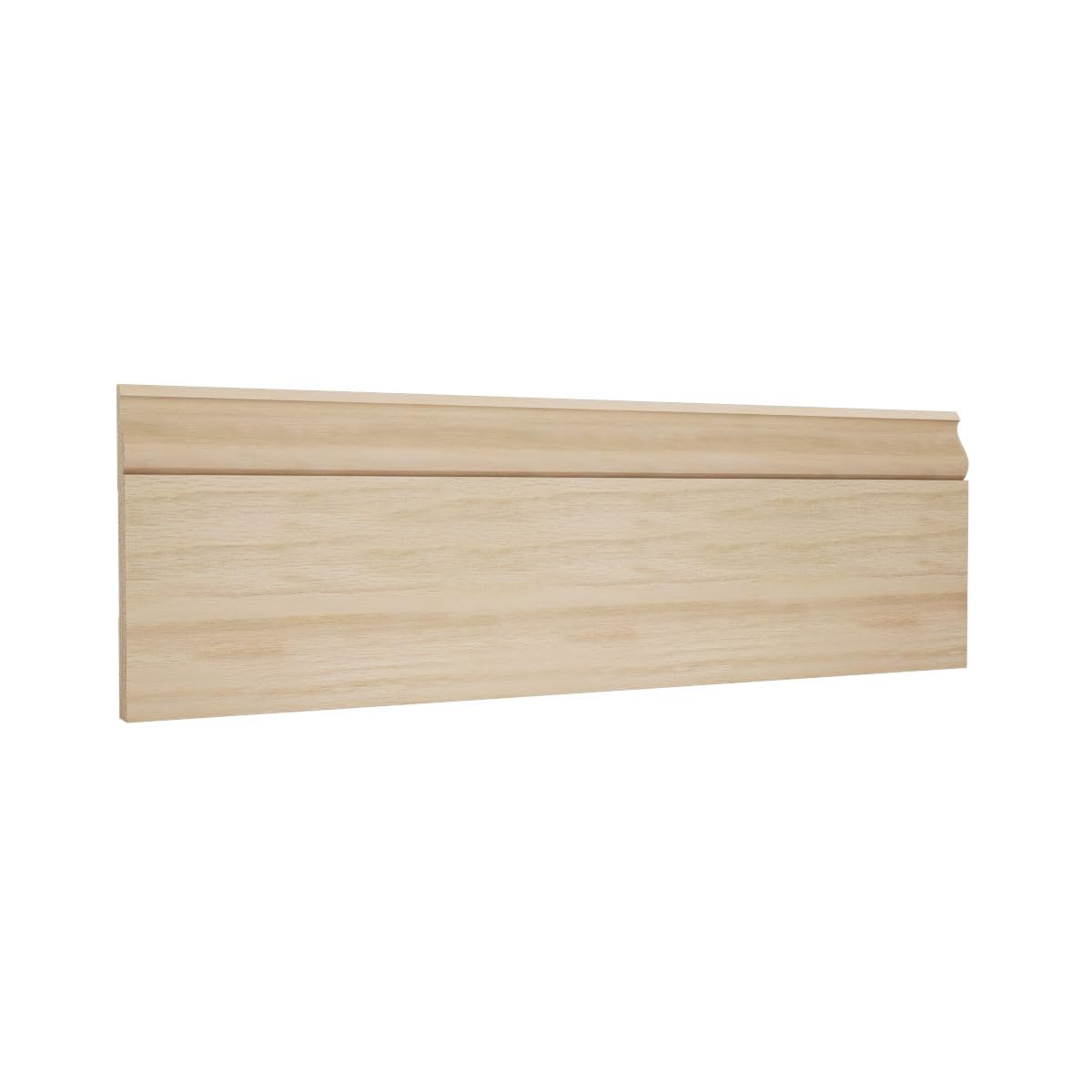 Baseboard Solid Hardwood Moulding, 9/16"D x 5 1/4"W x 96"L, Stain Grade White Oak