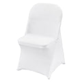 100 Pcs Stretch Spandex Folding Chair Covers Universal Fitted White