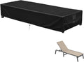 Patio Chaise Lounge Covers, Black, 80" L×38" W×13" H, 1 Pack