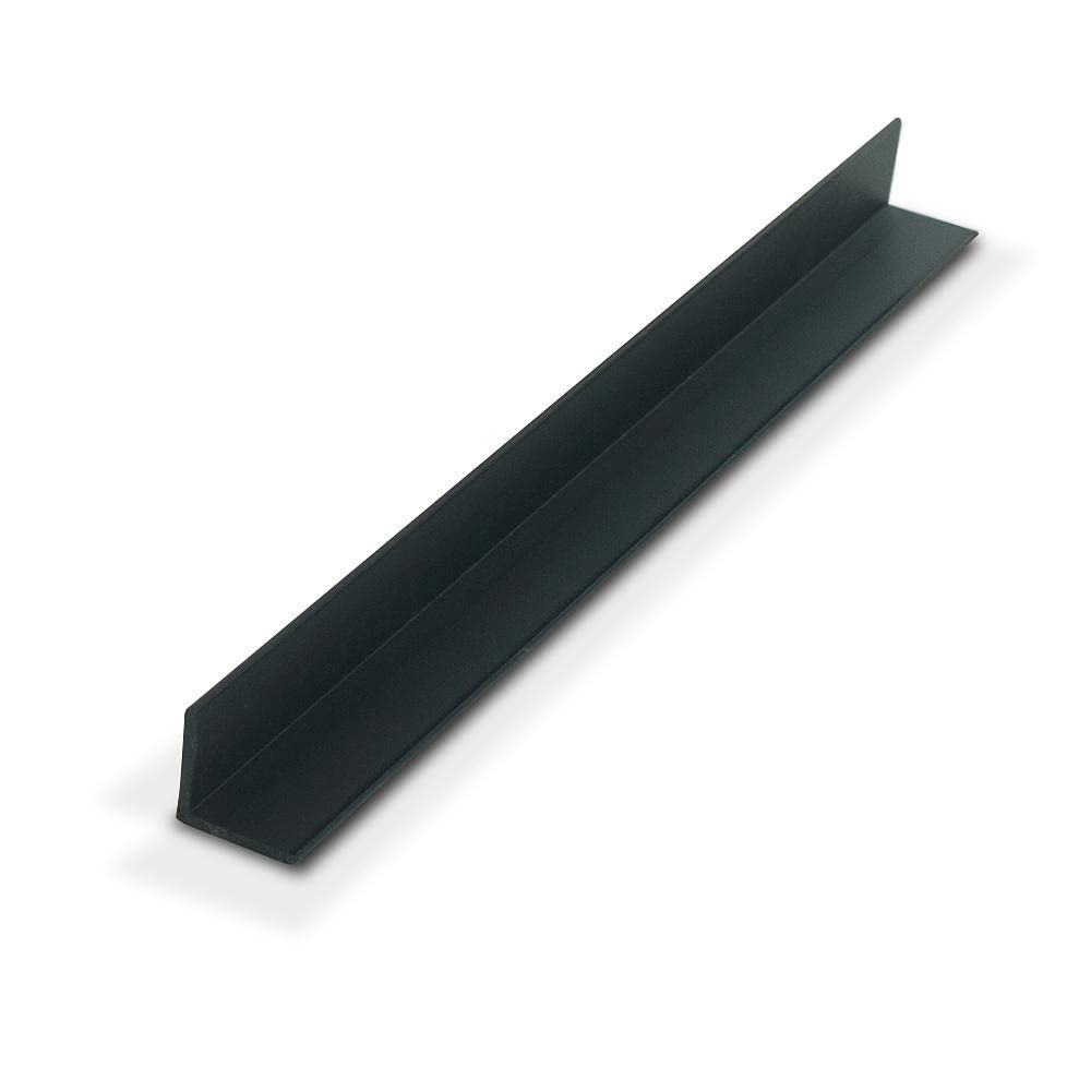 Plastics 1935-Bk Black 3/4'' X 3/4'' X 5/64'' (.078'') Thick Styrene Plastic Even Leg Angle Moulding 48 Inch Lengths
